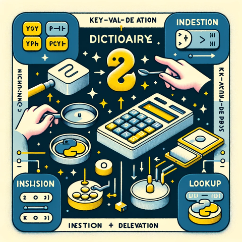 Pythonの辞書操作のグラフィックイラスト
